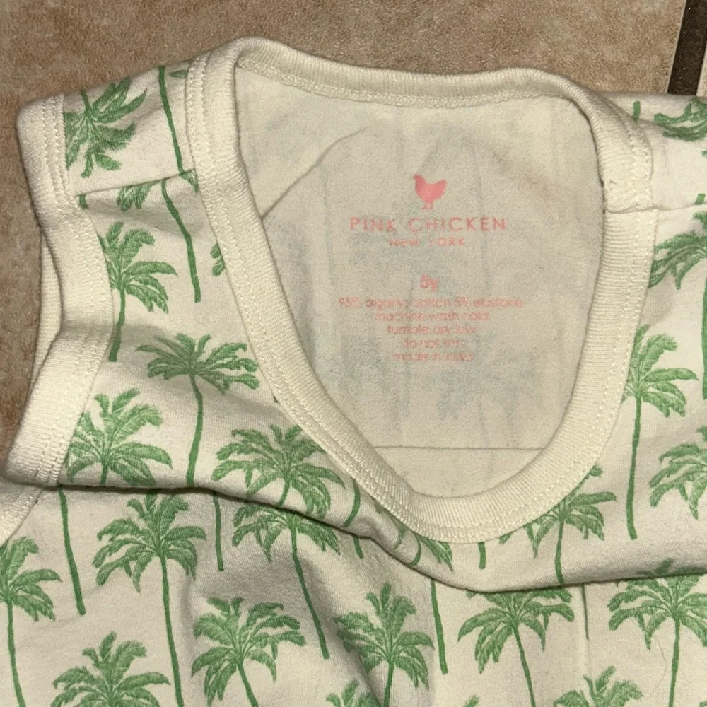 Pink Chicken NYC Palm Tree Crop Tank Top size 5 - Picture 2 of 3